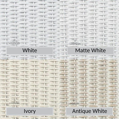 Hamptons Outdoor Wicker Small Chaise Sectional Ottoman-Outdoor Lounge Sets-Lloyd Flanders-LOOMLAN