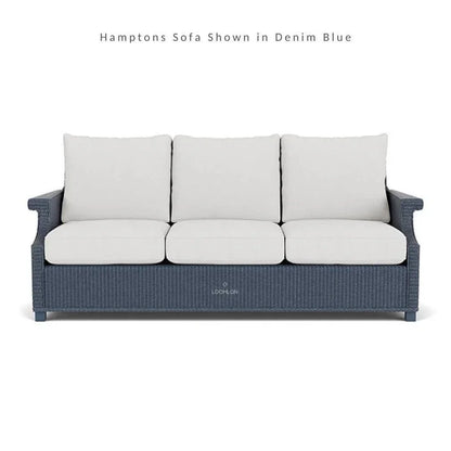 Hamptons Outdoor Wicker Sofa & Lounge Chair Set Tables-Outdoor Lounge Sets-Lloyd Flanders-LOOMLAN