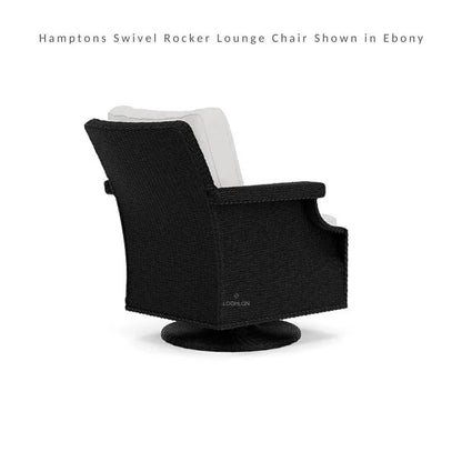 Hamptons Outdoor Wicker Swivel Rocker Lounge Chair-Outdoor Lounge Chairs-Lloyd Flanders-LOOMLAN
