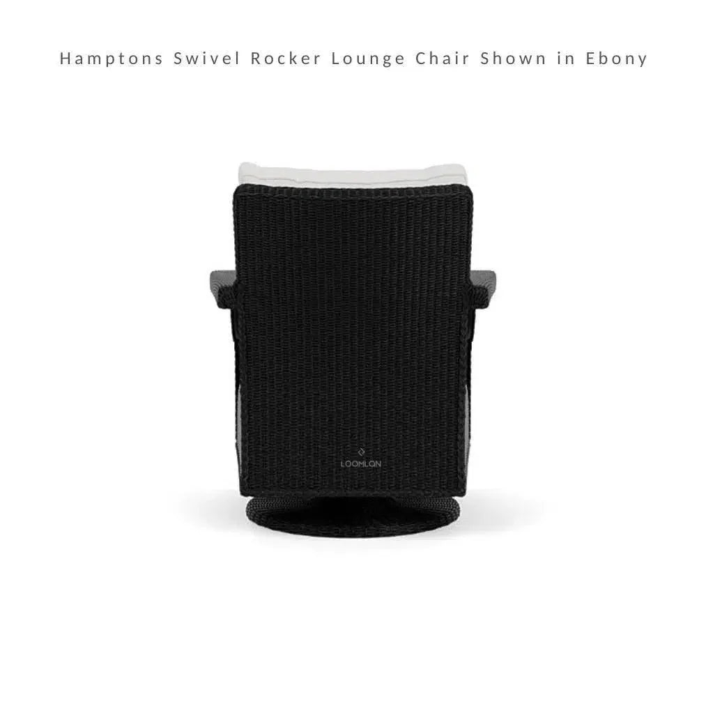 Hamptons Outdoor Wicker Swivel Rocker Lounge Chair-Outdoor Lounge Chairs-Lloyd Flanders-LOOMLAN