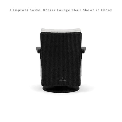 Hamptons Outdoor Wicker Swivel Rocker Lounge Chair-Outdoor Lounge Chairs-Lloyd Flanders-LOOMLAN