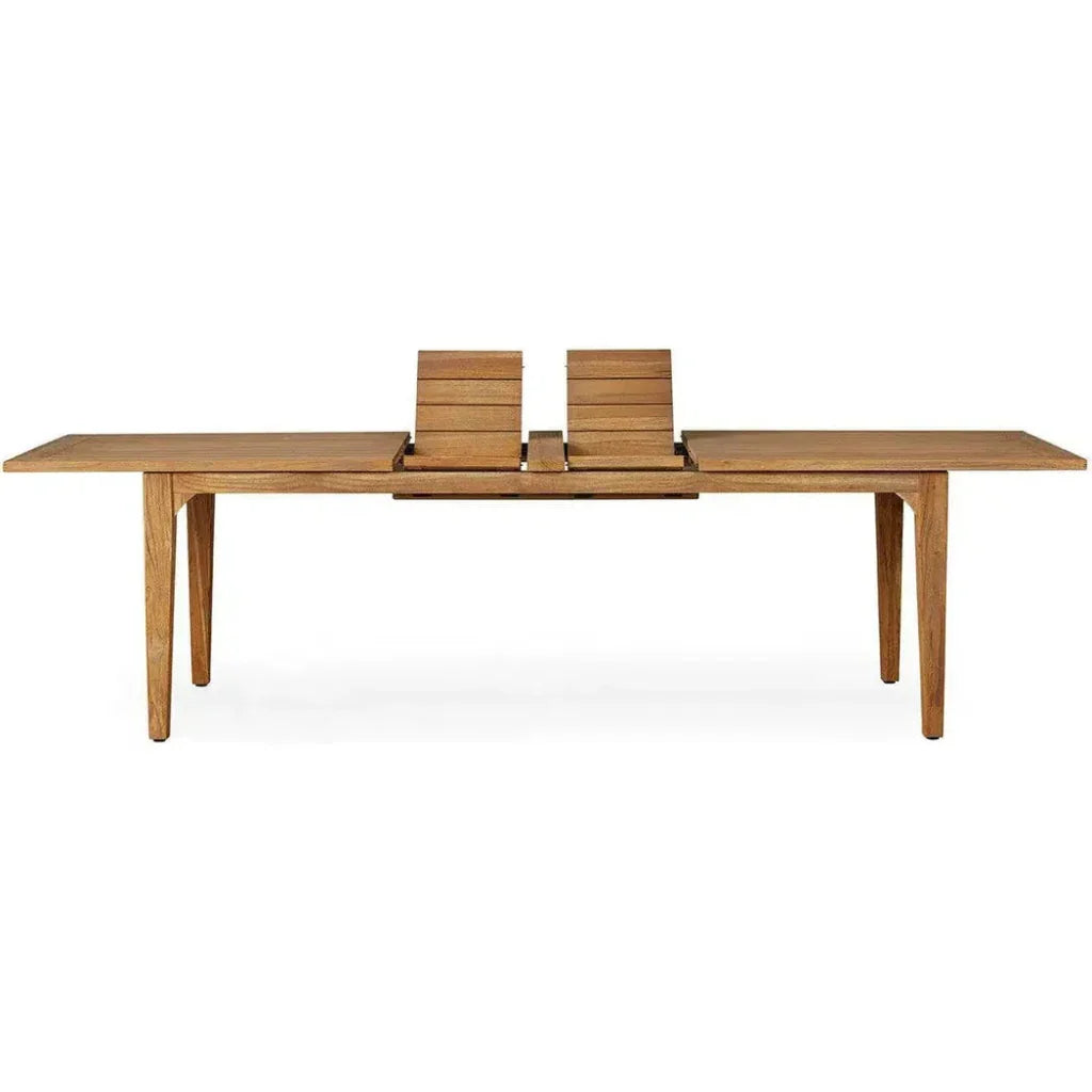 Hamptons Teak Extendable Dining Table Set With Chairs-Outdoor Dining Sets-Lloyd Flanders-LOOMLAN