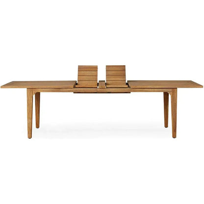 Hamptons Teak Extendable Dining Table Set With Chairs-Outdoor Dining Sets-Lloyd Flanders-LOOMLAN