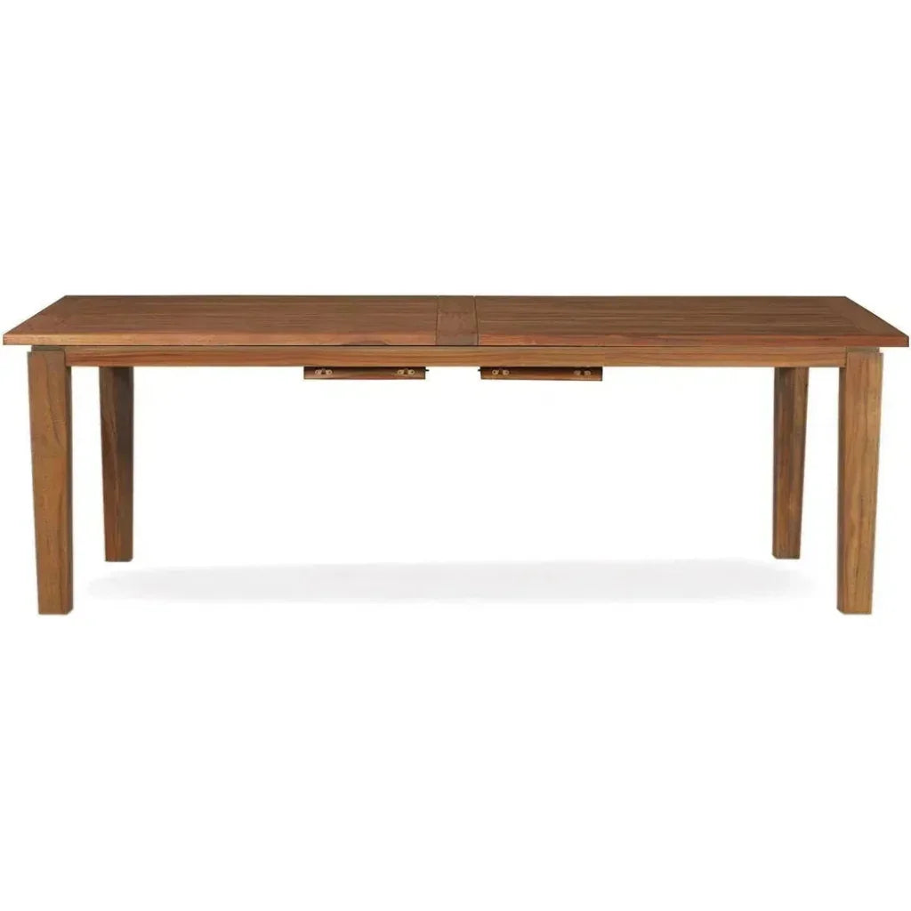 Hamptons Teak Extendable Dining Table Set With Chairs-Outdoor Dining Sets-Lloyd Flanders-LOOMLAN