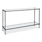Hand Chased Iron Console Table Glass Shelf - LOOMLAN - Sarreid - Console Tables