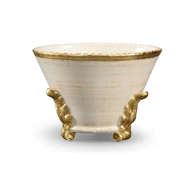 Hand Glazed Italian Ceramic Cachepot - LOOMLAN - Chelsea House - Planters