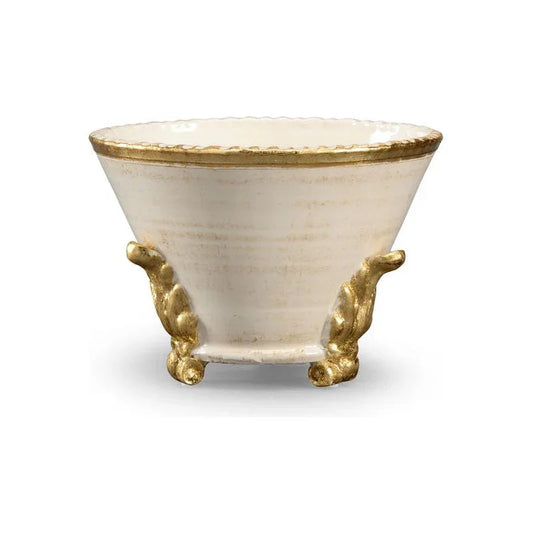 Hand Glazed Italian Ceramic Cachepot - LOOMLAN - Chelsea House - Planters