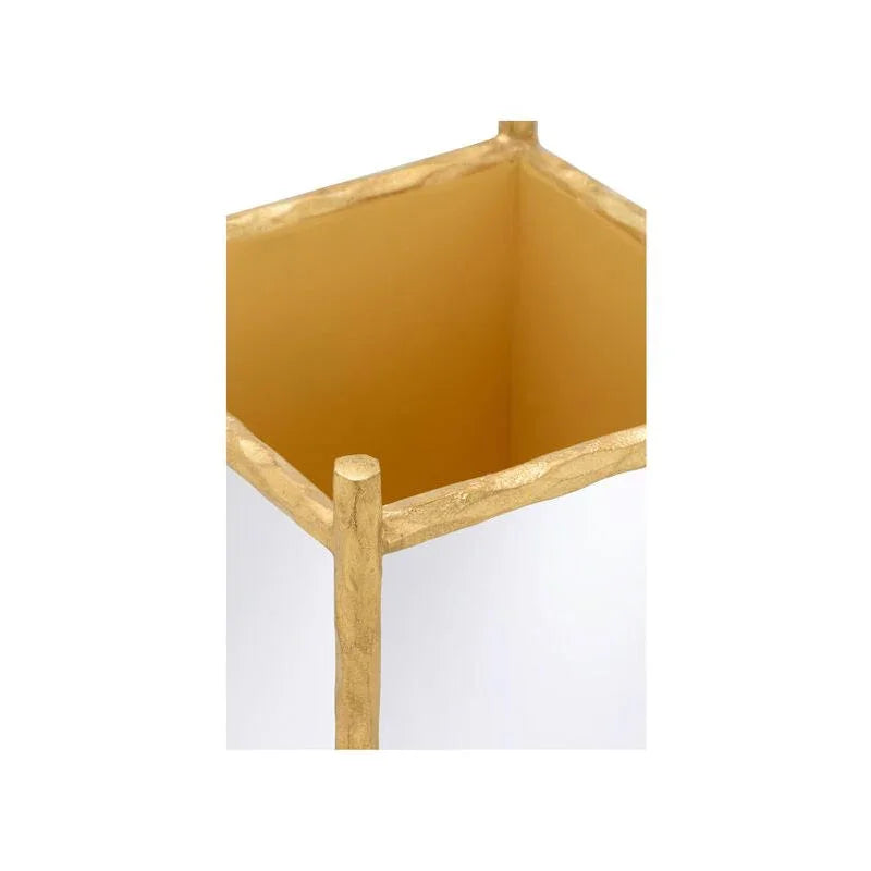 Hand Hammered Metalic Gold Mirror Planter - LOOMLAN - Chelsea House - Planters