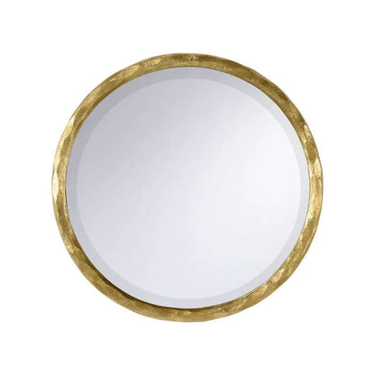 Hand Hammered Round Wall Mirror (Large) - LOOMLAN - Chelsea House - Wall Mirrors