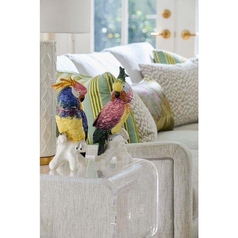Hand Painted Ceramic Made Cockatoo Sculpture (Pr) - LOOMLAN - Chelsea House - Statues & Sculptures