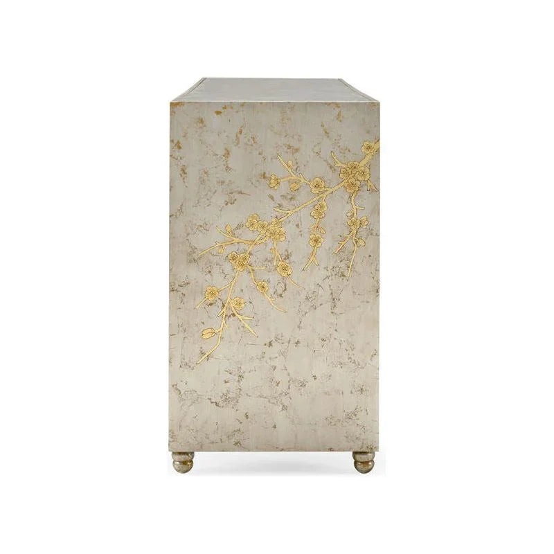 Hand Painted Cherry Blossom Design Console Table - LOOMLAN - Chelsea House - Console Tables