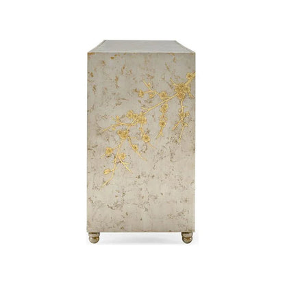 Hand Painted Cherry Blossom Design Console Table - LOOMLAN - Chelsea House - Console Tables