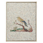 Hand-painted Antiqued Mirrored Bird Canvas Art