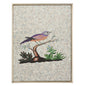 Hand-painted Antiqued Mirrored Bird Canvas Art