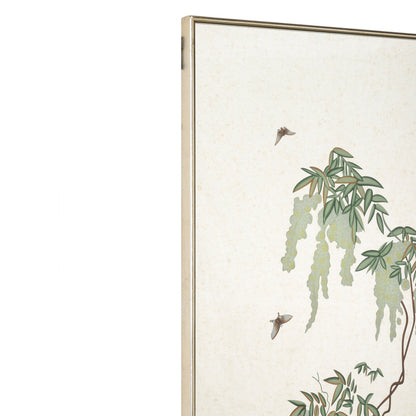 Hand-painted Flowering Tree Panel Canvas Art