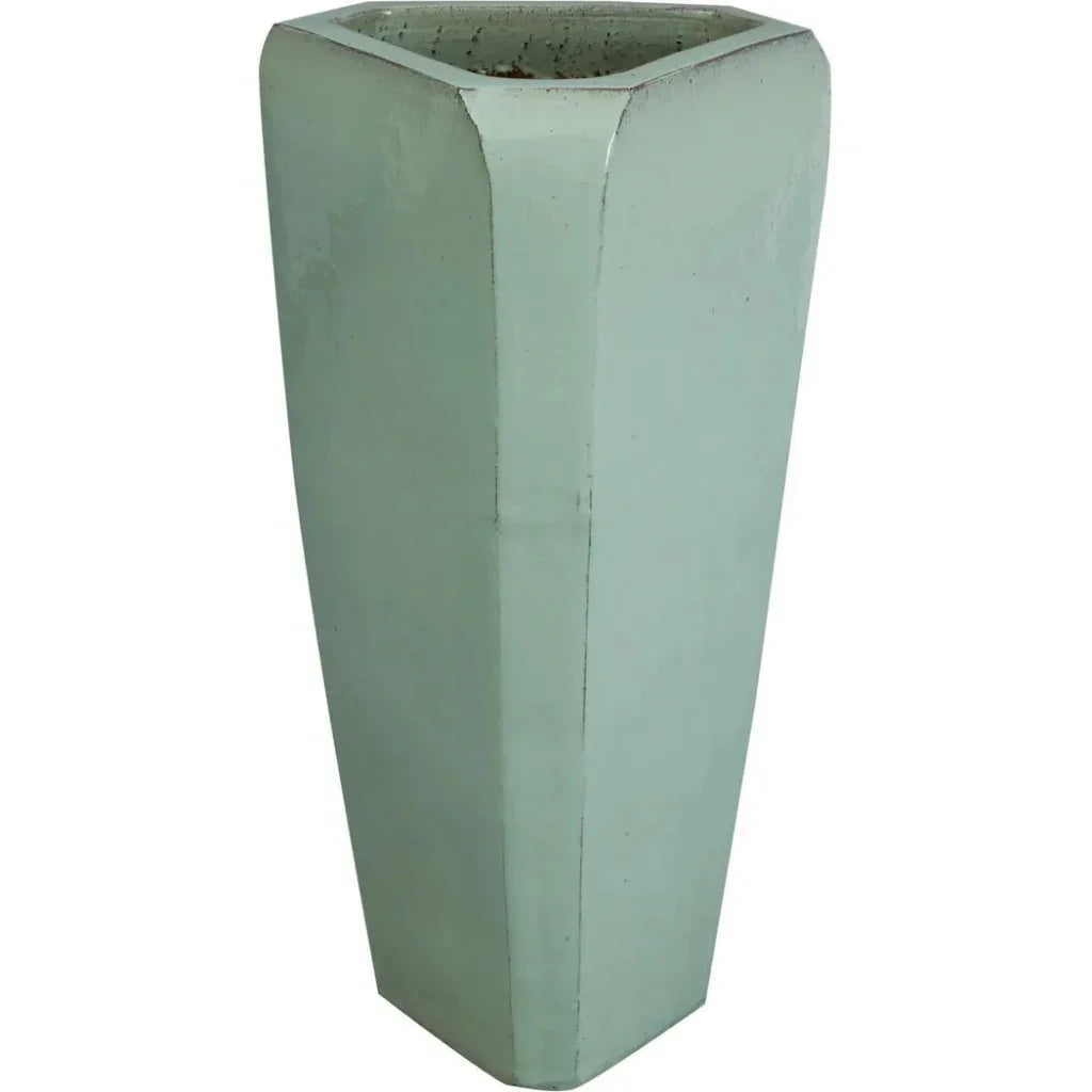 Handcrafted Ceramic Triangle Outdoor Pot