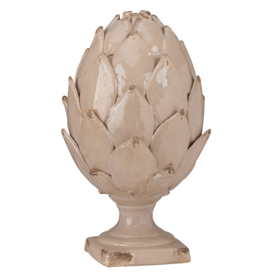 Handcrafted Glaze Ceramic Artichoke Sculpture
