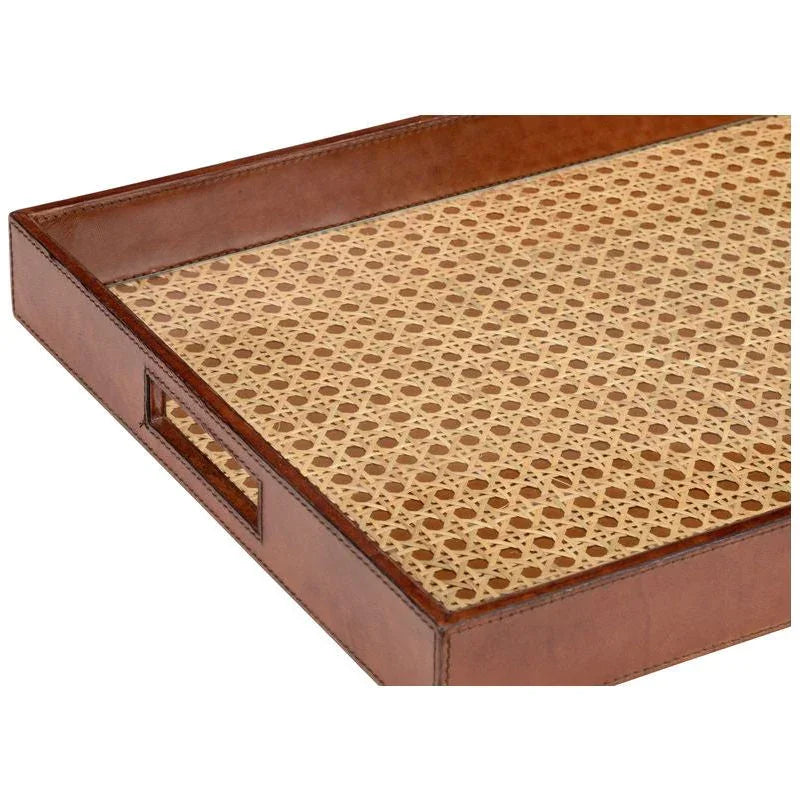 Handcrafted Leather Tray - LOOMLAN - Chelsea House - Trays