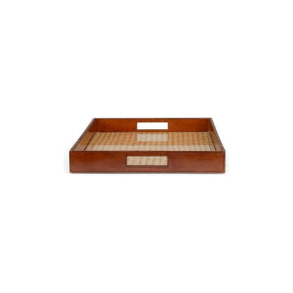 Handcrafted Leather Tray - LOOMLAN - Chelsea House - Trays