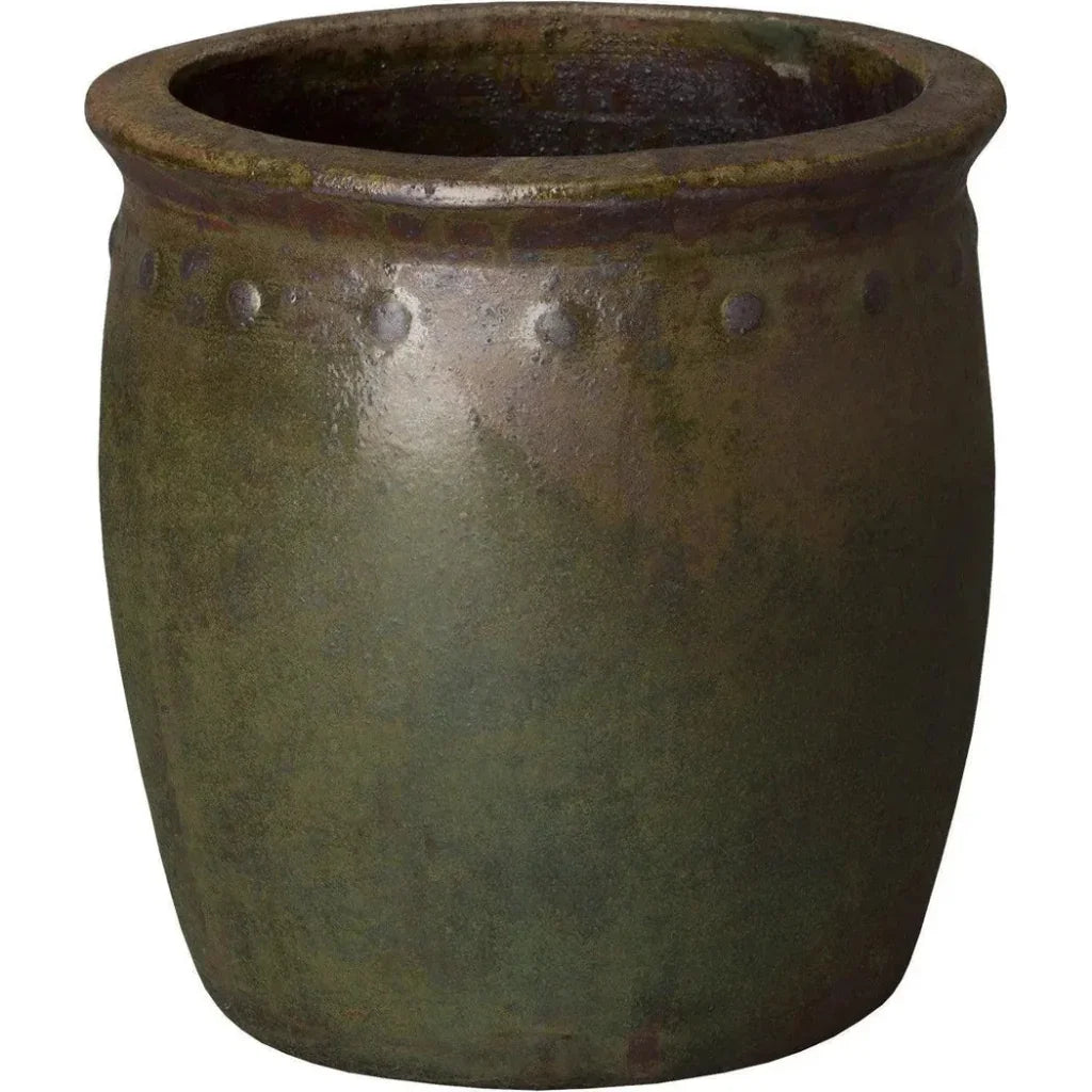 Handcrafted Round Ceramic Planter - LOOMLAN - Emissary - Planters