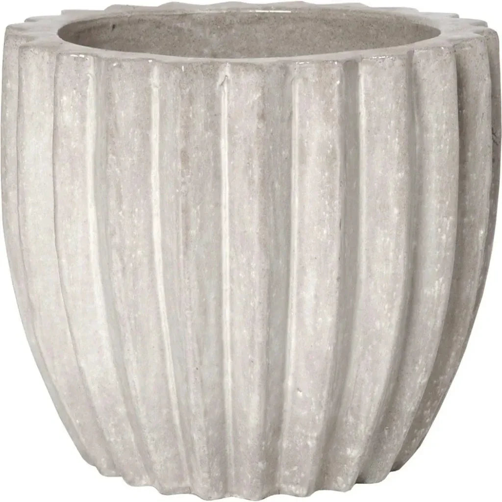 Handcrafted Round Ceramic Pot - LOOMLAN - Emissary - Planters