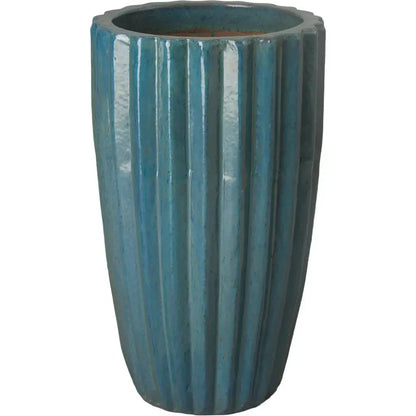 Handcrafted Round Ceramic Pot - LOOMLAN - Emissary - Planters