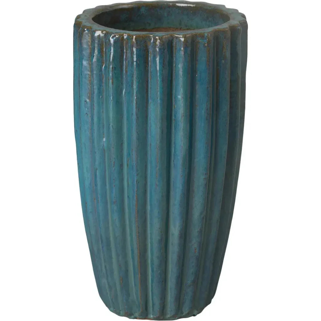 Handcrafted Round Ceramic Pot - LOOMLAN - Emissary - Planters