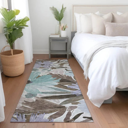 Handetta Brown Washable Indoor - Outdoor Rug - LOOMLAN - LOOMLAN Rugs - Outdoor Rugs