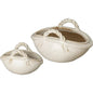 Handle Basket Oval Ceramic Planter - LOOMLAN - Emissary - Planters