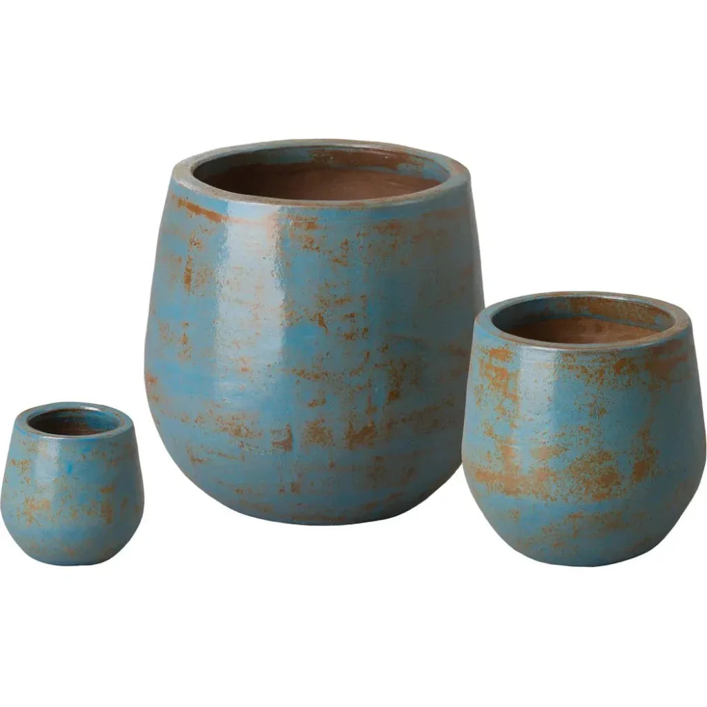 Handmade Round Ceramic Planter - LOOMLAN - Emissary - Planters