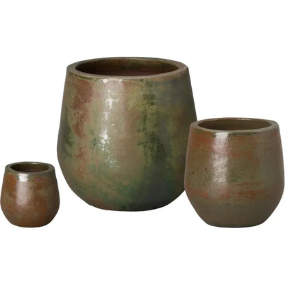 Handmade Round Ceramic Planter - LOOMLAN - Emissary - Planters