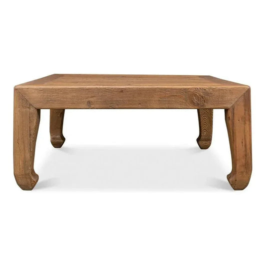 Handmade Square Coffee Table Natural 39" - LOOMLAN - Sarreid - Coffee Tables