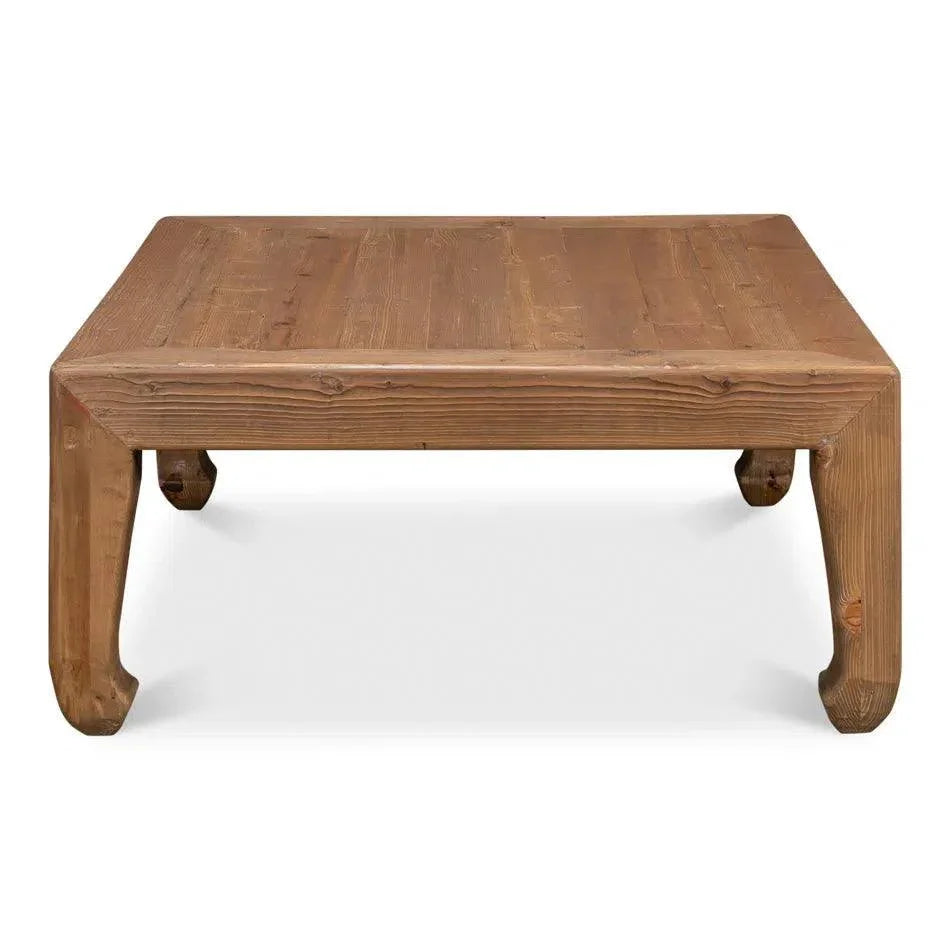 Handmade Square Coffee Table Natural 39" - LOOMLAN - Sarreid - Coffee Tables