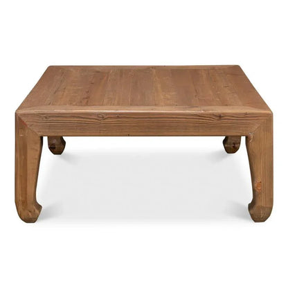 Handmade Square Coffee Table Natural 39" - LOOMLAN - Sarreid - Coffee Tables