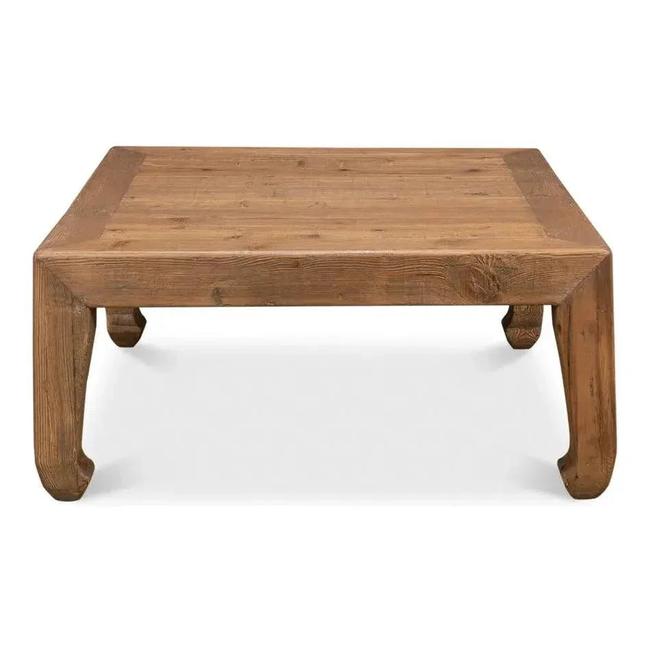 Handmade Square Coffee Table Natural 39" - LOOMLAN - Sarreid - Coffee Tables