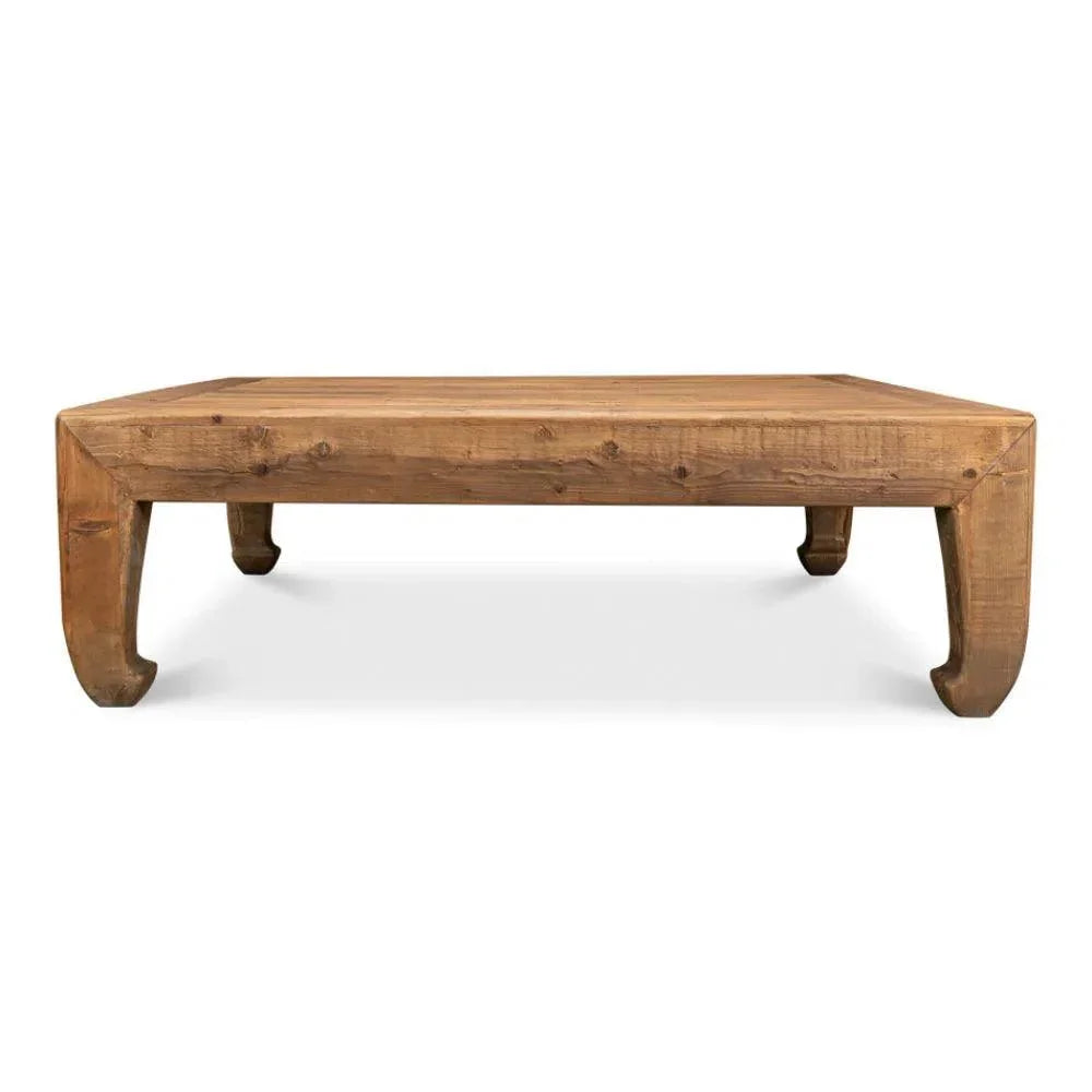 Handmade Square Coffee Table Natural 57" - LOOMLAN - Sarreid - Coffee Tables