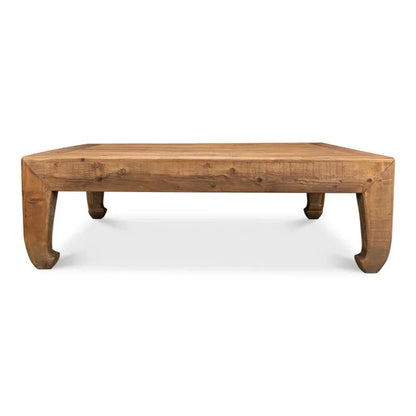 Handmade Square Coffee Table Natural 57" - LOOMLAN - Sarreid - Coffee Tables