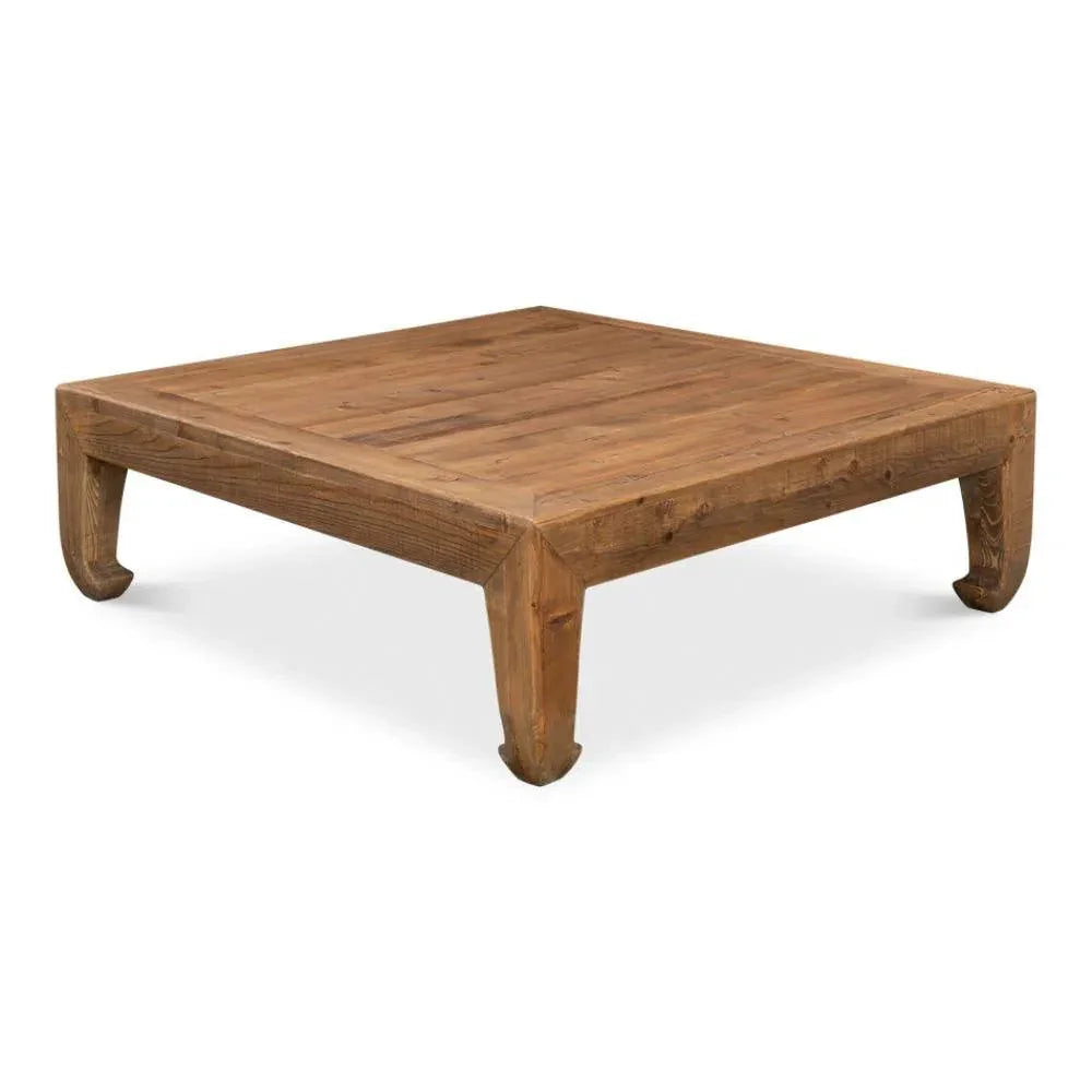 Handmade Square Coffee Table Natural 57" - LOOMLAN - Sarreid - Coffee Tables