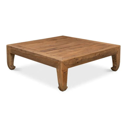 Handmade Square Coffee Table Natural 57" - LOOMLAN - Sarreid - Coffee Tables