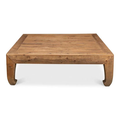 Handmade Square Coffee Table Natural 57" - LOOMLAN - Sarreid - Coffee Tables
