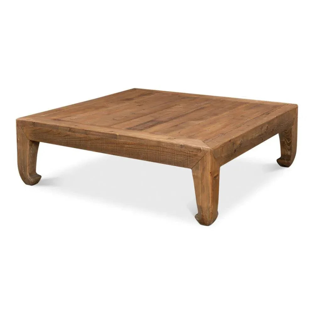 Handmade Square Coffee Table Natural 57" - LOOMLAN - Sarreid - Coffee Tables