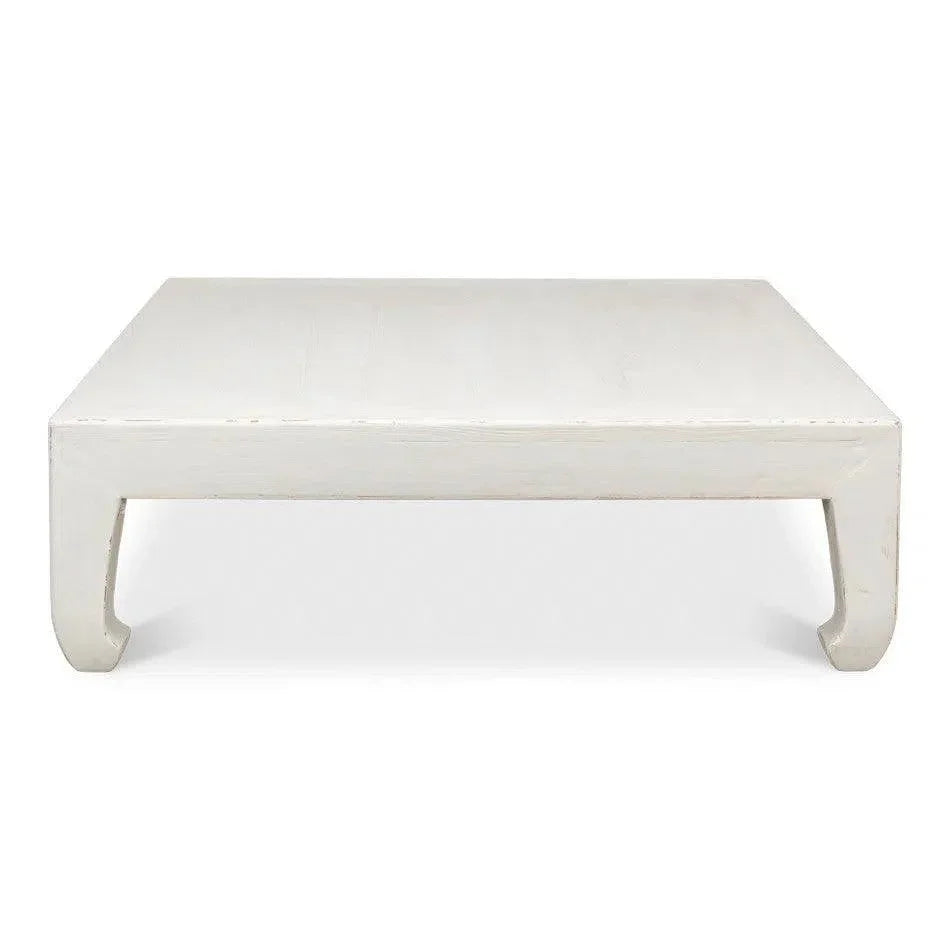 Handmade Square Coffee Table White 57" - LOOMLAN - Sarreid - Coffee Tables