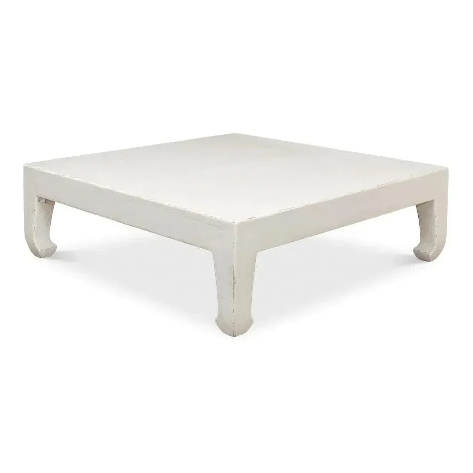 Handmade Square Coffee Table White 57" - LOOMLAN - Sarreid - Coffee Tables