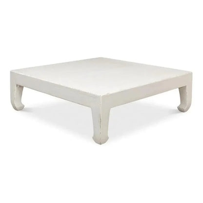 Handmade Square Coffee Table White 57" - LOOMLAN - Sarreid - Coffee Tables