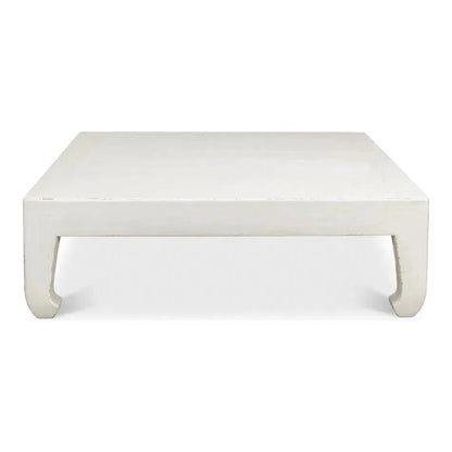 Handmade Square Coffee Table White 57" - LOOMLAN - Sarreid - Coffee Tables