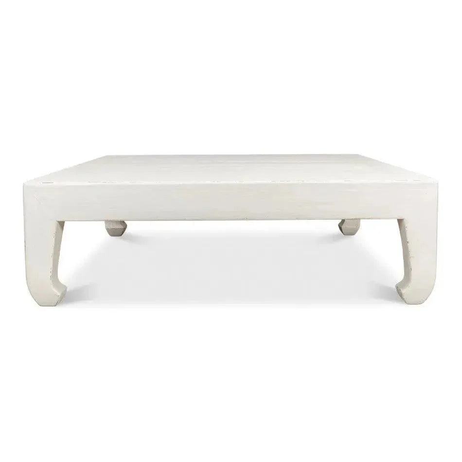Handmade Square Coffee Table White 57" - LOOMLAN - Sarreid - Coffee Tables