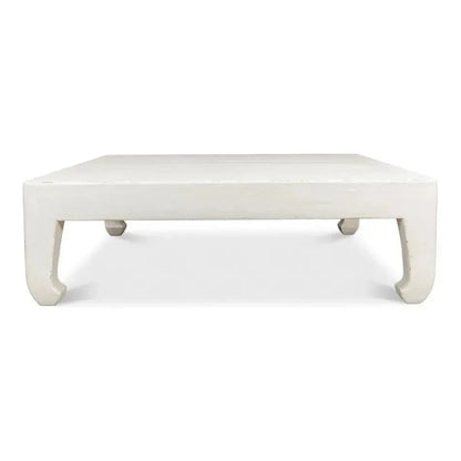 Handmade Square Coffee Table White 57" - LOOMLAN - Sarreid - Coffee Tables