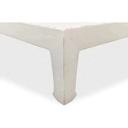 Handmade Square Coffee Table White 57" - LOOMLAN - Sarreid - Coffee Tables