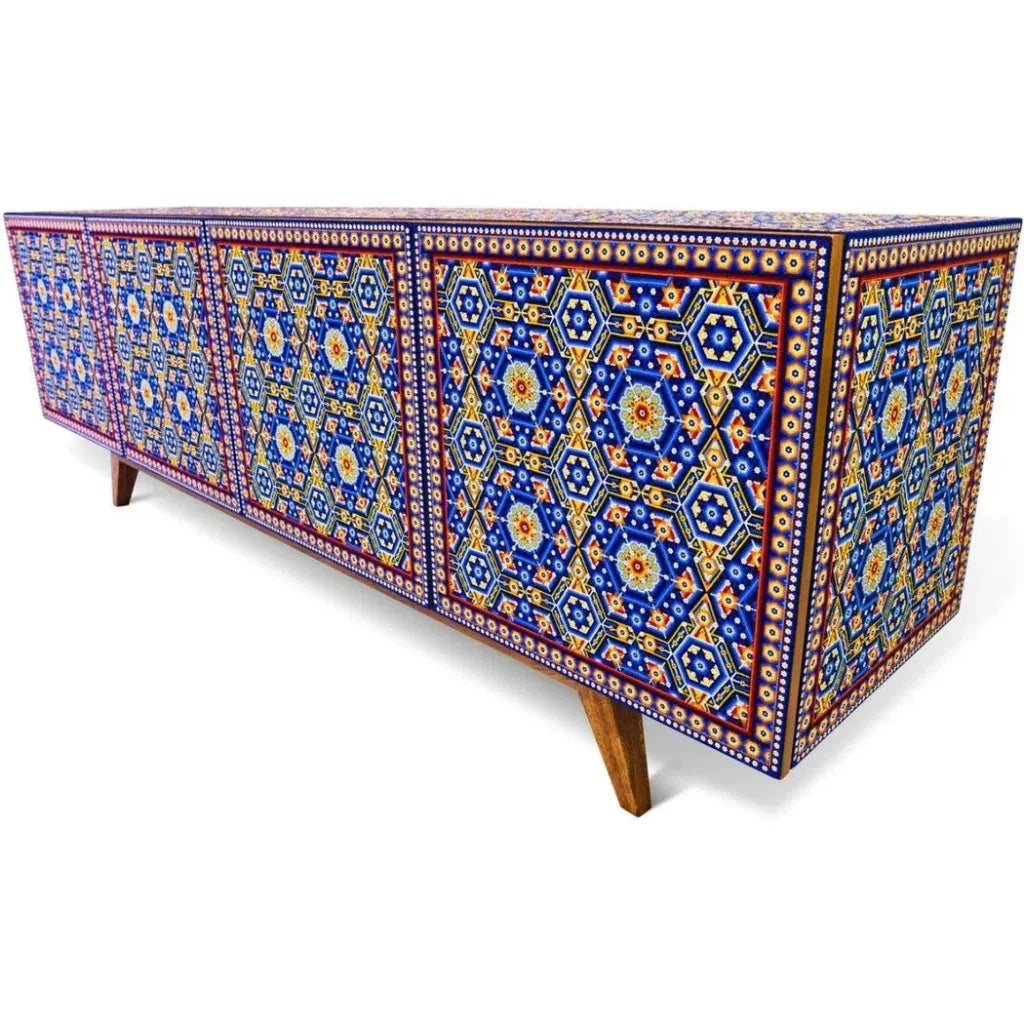 Handmade Unique Beaded Beaded Cabinet - LOOMLAN - Victor Betancourt - Sideboards