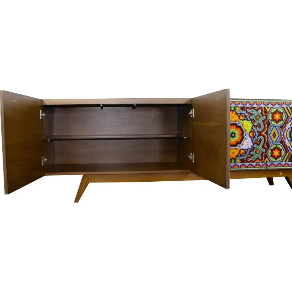 Handmade Unique Beaded Cabinet Deer - LOOMLAN - Victor Betancourt - Sideboards